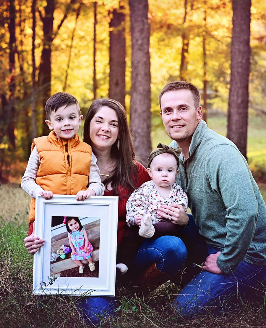 Jonathan and Shelby Skiles family today at their home in Tyler TX